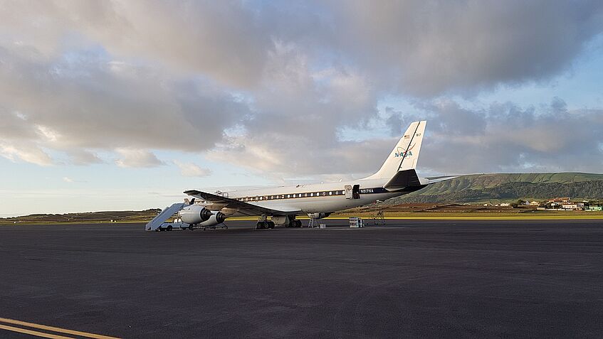DC-8 at Terceira Island.