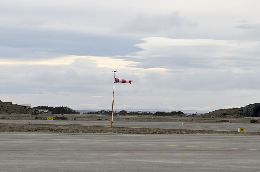 Very high wind speeds at the maintenance day in Punta Arenas.