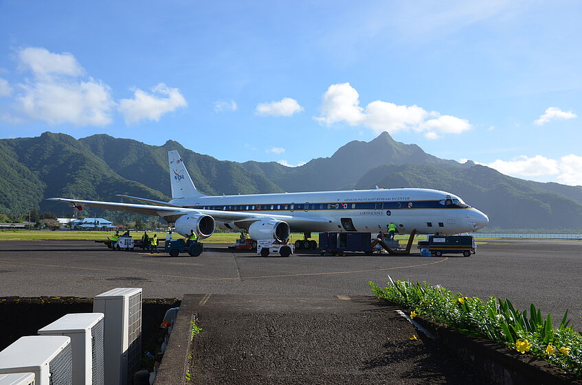DC-8 parked at American Samoa