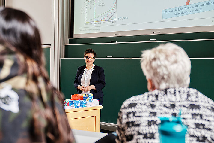 Bernadett Weinzierl during her lecture.